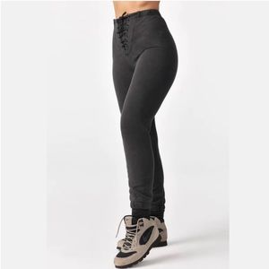 JOAH BROWN LACE UP JOGGER WASHED BLACK